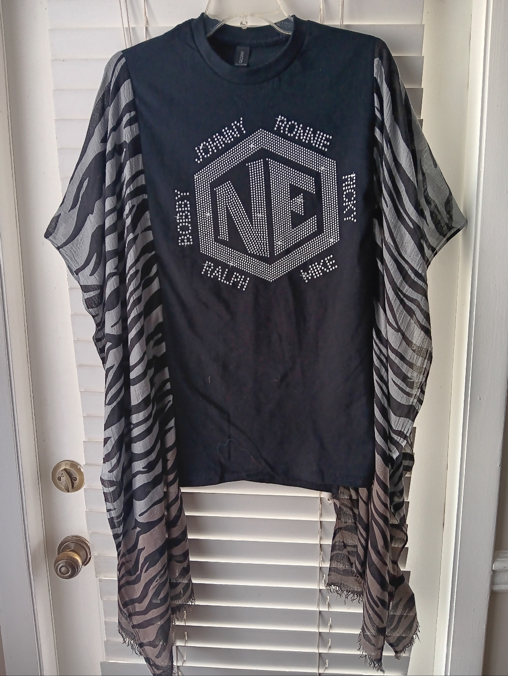 Upcycled New Edition Tshirt/poncho